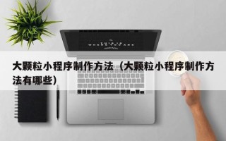 承德大颗粒小程序制作方法（大颗粒小程序制作方法有哪些）